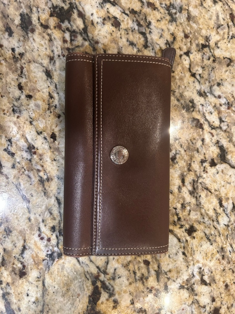 Coach Brown Leather Zip-Around Wallet Clutch Organizer